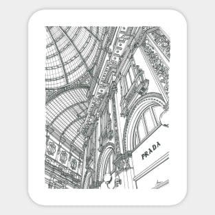 Milan Galleria Vittorio Emanuele ii Sticker